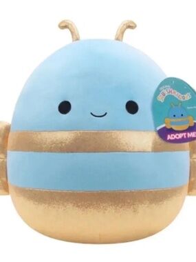 NWOT- Squishmallows Adopt Me! Queen Bee 14" Blue Gold